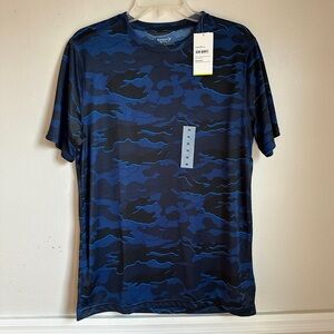 3/$20💥 Old Navy Active Boys Go-Dry T-Shirt Breathable Lightweight Blue Camo NWT